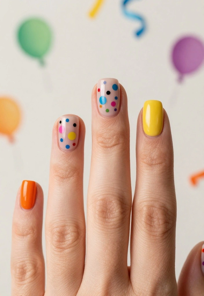 21 Incredible Nye Nails That Will Inspire Your New Year’s Celebrations! - 7. Colorful Confetti 1