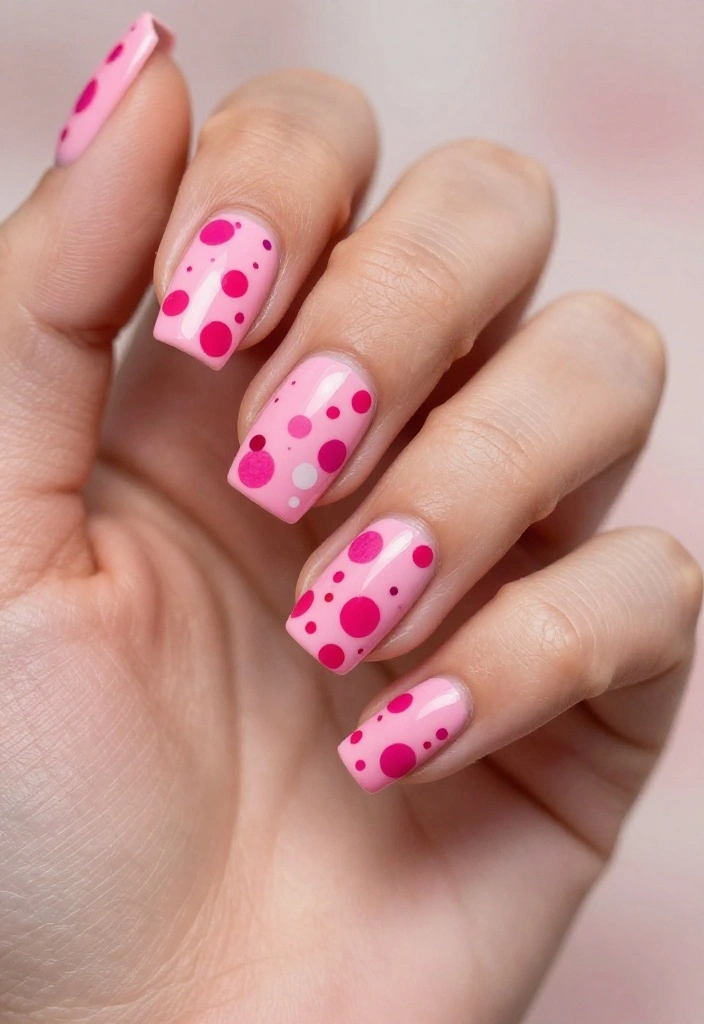 24 Trendy Pink Nail Art Ideas for Valentine’s Day That Will Make Everyone Envy You! - 17. Pink Confetti 1
