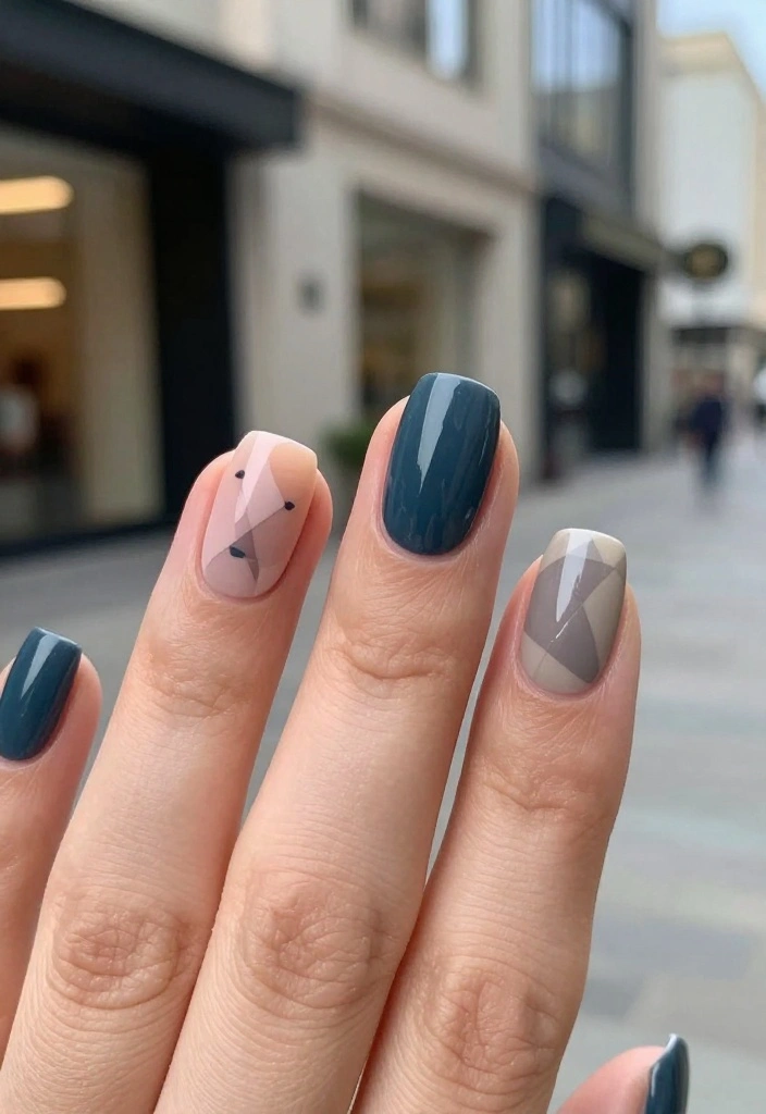 25 Trendy New Years Eve Nails That'll Inspire Your Holiday Look! - 20. Geometric Patterns 1