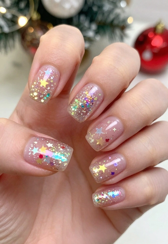 25 Trendy New Years Eve Nails That'll Inspire Your Holiday Look! - 22. Rainbow Sparkle 1