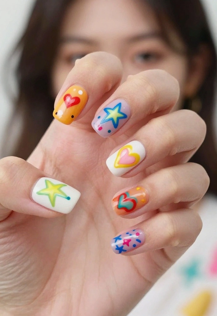 26 Cute Valentine’s Nails Ideas Perfect for Date Night! 💏 - 17. Love Doodles 1