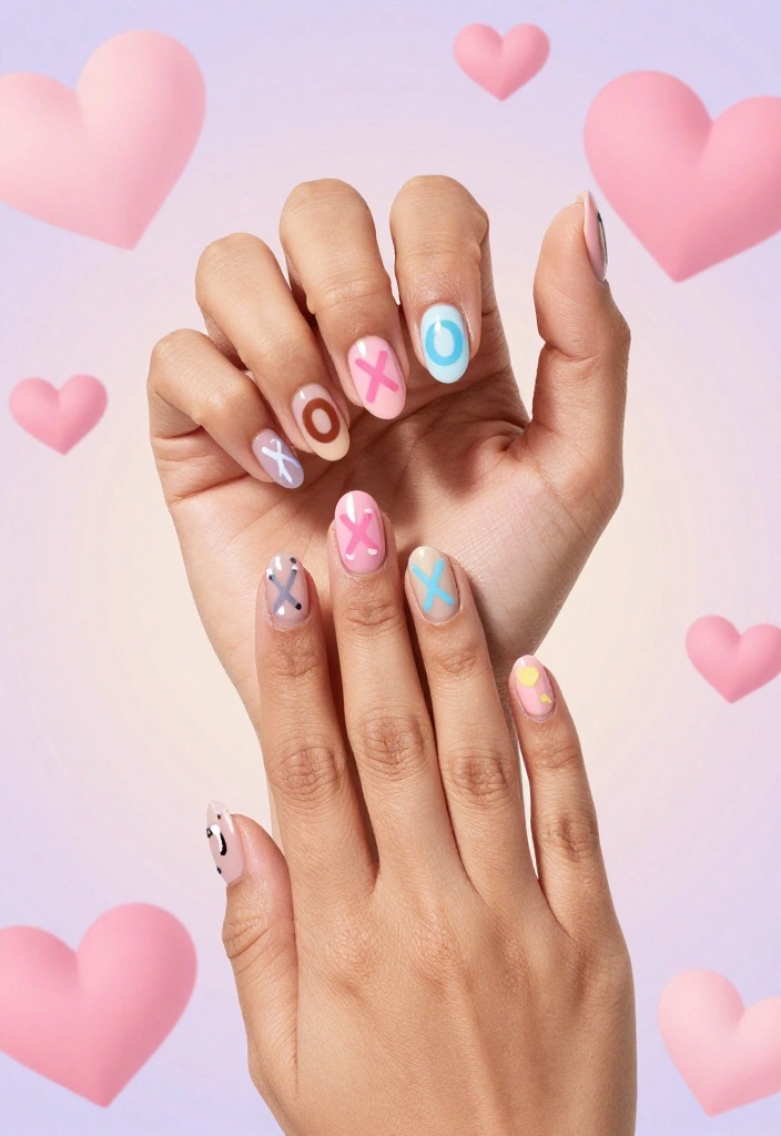 26 Cute Valentine’s Nails Ideas Perfect for Date Night! 💏 - 6. XOXO Nails 1