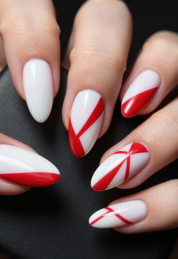 8 Chic Acrylic Nails Almond Designs That'll Elevate Your Style Instantly! - 5. Geometric Glam 1