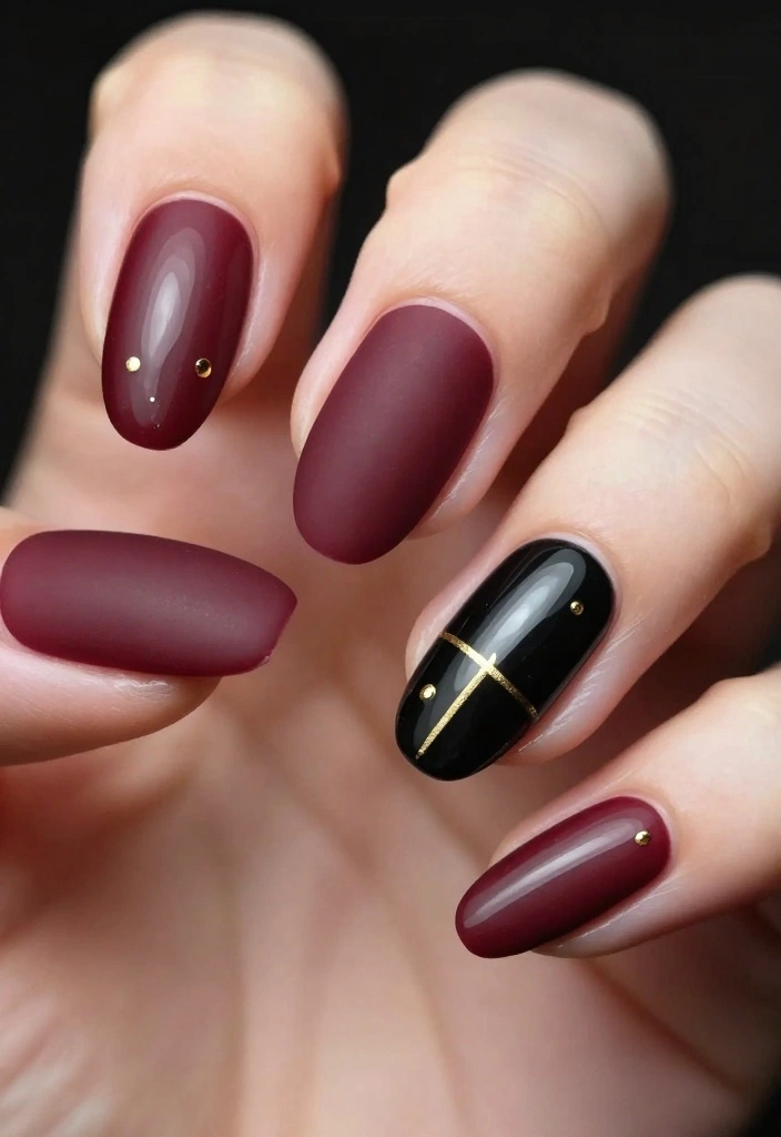 8 Chic Acrylic Nails Almond Designs That'll Elevate Your Style Instantly! - 7. Dark and Mysterious 1