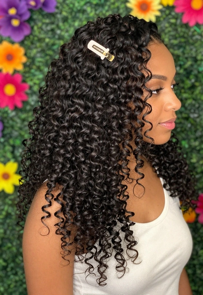 9 Quick Easy Hairstyles for Long Hair That'll Save You Time (And Look Fabulous!) - 3. Half-Up Half-Down Curls 1