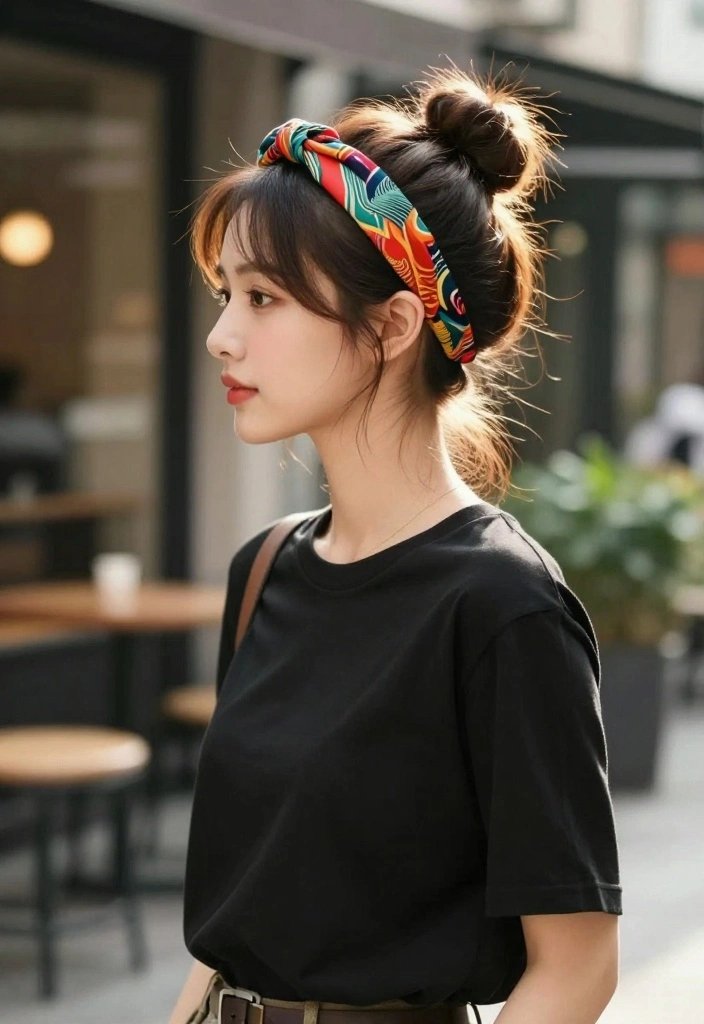 9 Quick Headband Hairstyles Inspired by Your Favorite Celebrities! - 1. The Effortless Bun with a Twist 1