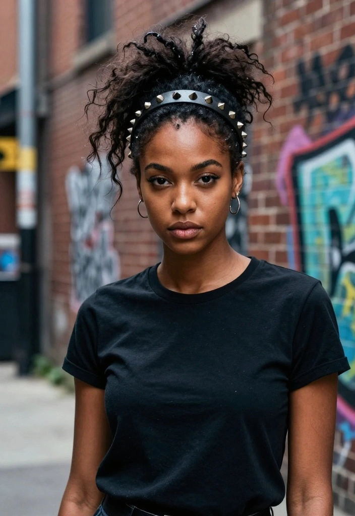 9 Quick Headband Hairstyles Inspired by Your Favorite Celebrities! - 5. The Edgy Messy Bun 1